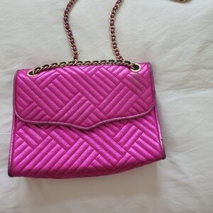 Rebecca Minkoff Pink Quilted Chain Shoulder Bag